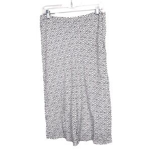 Rails White London Spotted Midi Skirt NWT Large